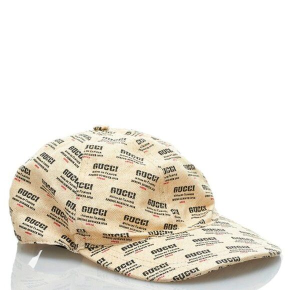 Gucci Other - Gucci Logo-Print Linen And Cotton-Blend Canvas Baseball Cap